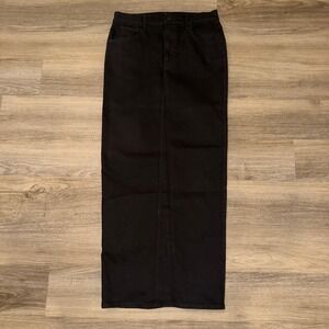 MOTHER The Flagpole Denim Maxi Skirt Pitch Black 30 9705-1099 Long Jean Skirt